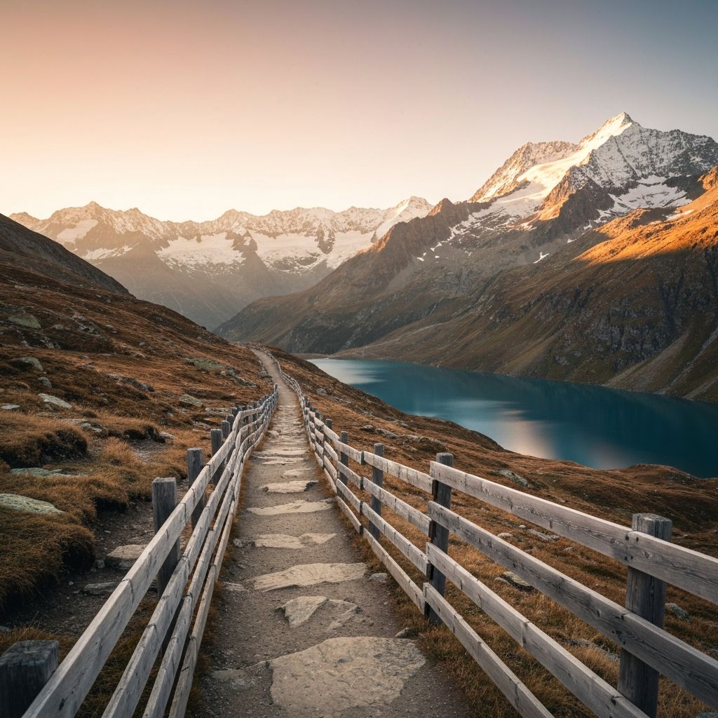Traditioneller Alpenpfad